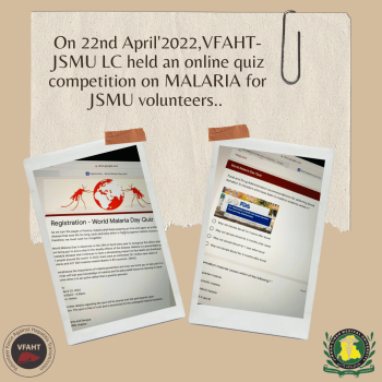 On 22nd April'2022,VFAHR-JSMU LC held an online quiz competition for JSMU volunteers..